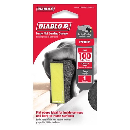 Diablo Diablo 5 in. L X 3 in. W X 1 in. 100 Grit Fine Flat Surface Sanding Sponge DFBLBLOFIN01G